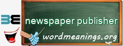 WordMeaning blackboard for newspaper publisher